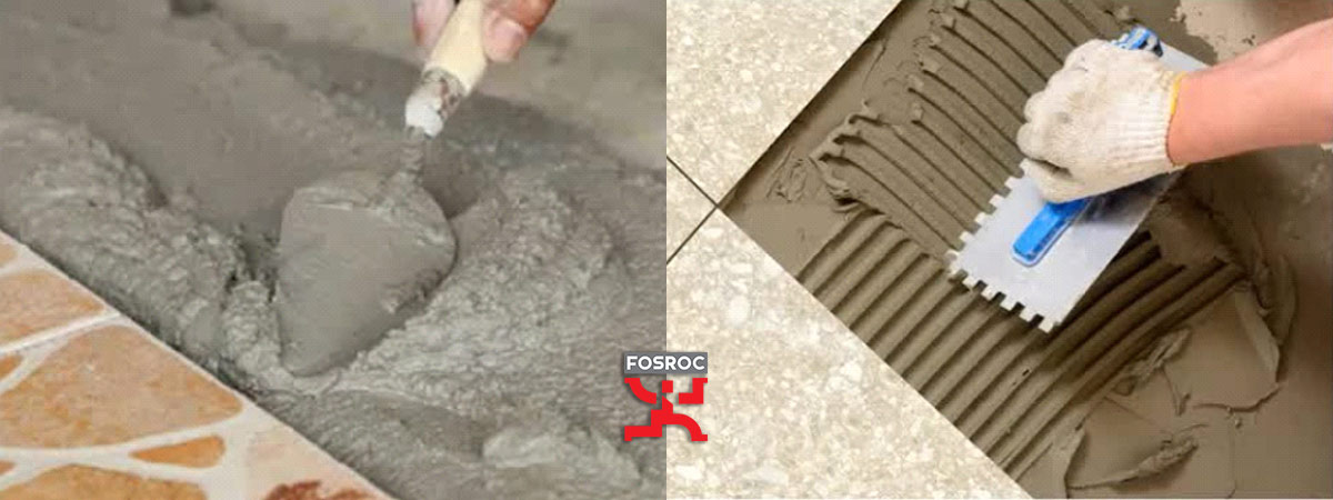 مزایای چسب کاشی به دوغاب سیمان